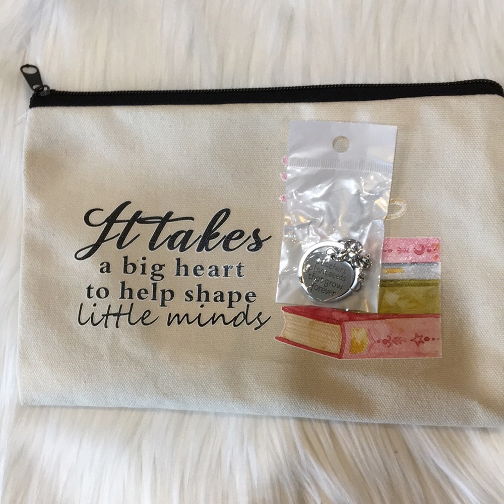 4/$20 teacher keychain and pencil bag